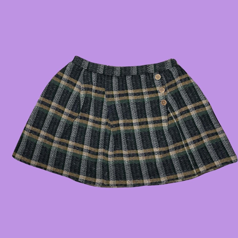 Vintage plaid school girl style skirt
